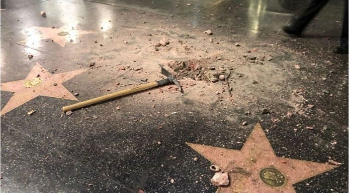 Vuelven A Destruir La Estrella De Trump En El Paseo De La Fama De Hollywood