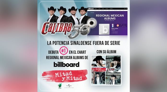 ''Mitad Y Mitad'' De Calibre 50 Llega Al #1 Del Regional Mexican Albums De Billboard