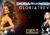 Gloria Trevi Y Karol G Llegan a Los Angeles Para Hablar De Su Gira "Diosa De La Noche"
