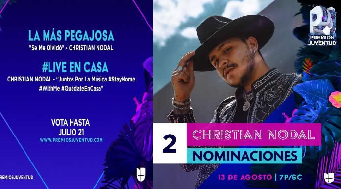 Christian Nodal Es Nominado A Dos Premios Juventud 2020