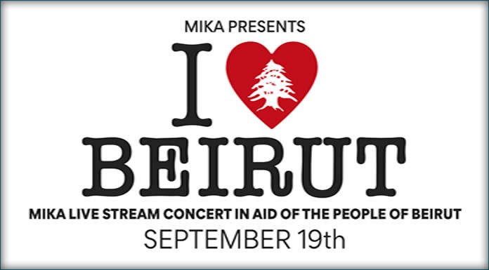 Mika Anuncia La Transmisión En Vivo Del Concierto Benéfico "I Love Beirut"